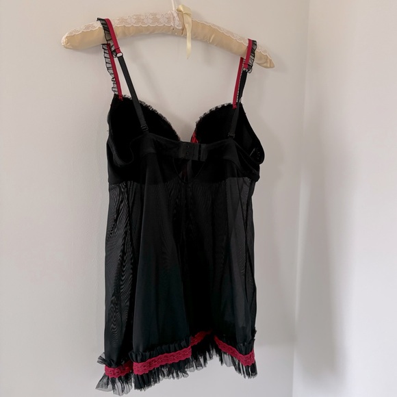 La Vie en Rose Sheer Tulle Babydoll L - Picture 5 of 6